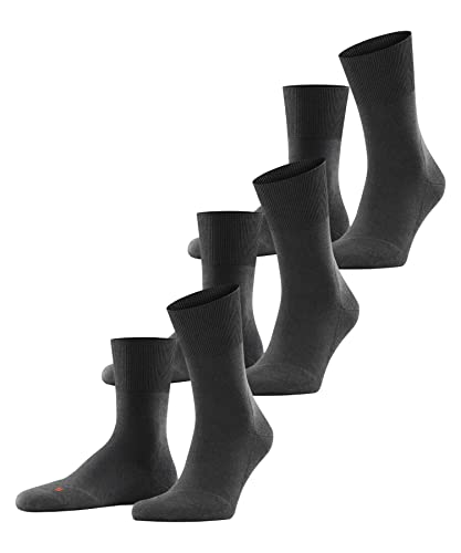 FALKE Uniseks Skarpety Run 3-Pack U SO Bawełna jednokolorowe 3 Pak, Szary (Dark Grey 3970), 44-45