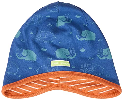 loud + proud Czapka dziecięca unisex, certyfikat GOTS, ultramaryna, 110/116