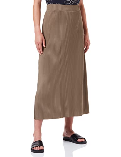 s.Oliver Damska spódnica maxi z plisowaną plisą, brązowy, 40