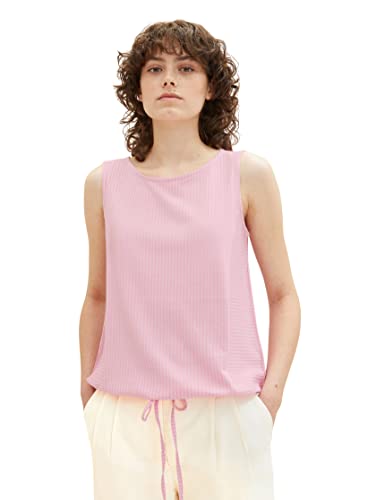 TOM TAILOR Damski 1036892 Top, 32055-fioletowy Candy Thin Stripe, XXS, 32055 - Lilac Candy Thin Stripe, XXS