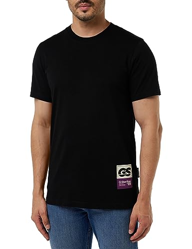 G-STAR RAW Męski T-shirt z tyłu Slim R T, Czarny (Dk Black D23730-336-6484), XS