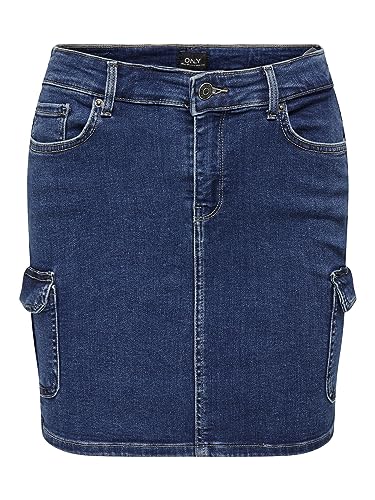 ONLY Women's ONLMISSOURI Life REG CO B Skirt AZ Box spódnica dżinsowa, Medium Blue Denim, 34, niebieski (medium blue denim), 34