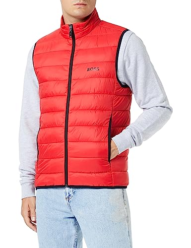 BOSS Męski płaszcz V_Thor w talii, średni czerwony, XXXL, Medium Red