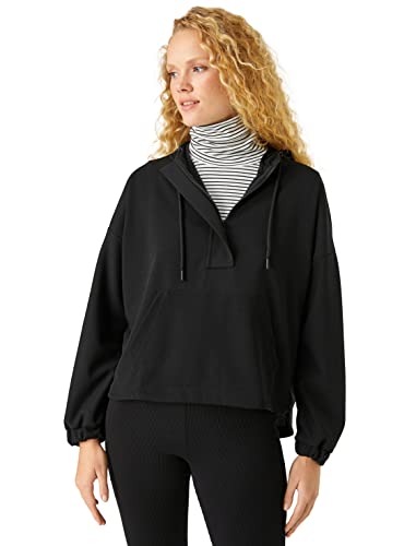 Koton Damska bluza z kapturem Kangaroo Pocket, czarny (999)