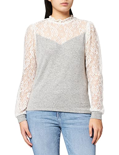 Naf Naf Damska koszulka Sarah Ml t, Gris Chine, S