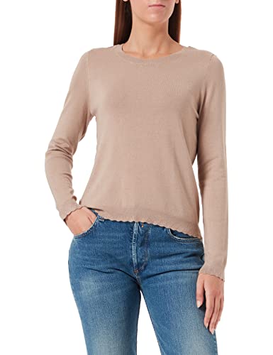 bestseller a/s Damski sweter VMGLORY LS V-Back Blouse GA Boo, Silver Mink/Szczegóły: W Black LACE, XS