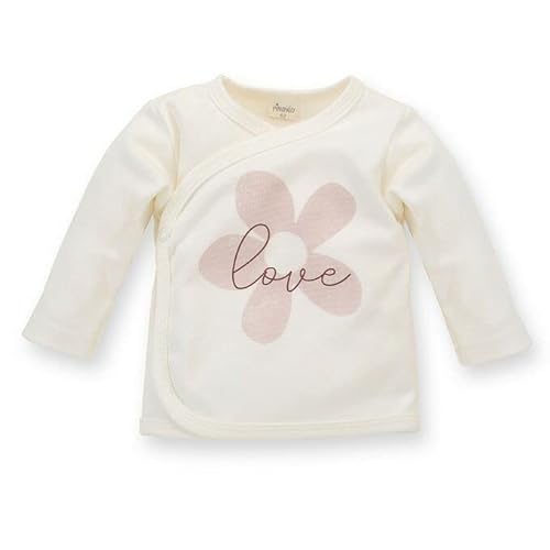 Pinokio Kurtka dziecięca wrappedaround Long Sleeve Happiness, 100% Cotton ecru, Flower, Girls rozm. 56-68 (68), Écru Flower, 68 cm