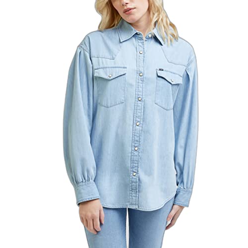 Lee Damska koszulka sezonowa, western Through The Rinse, XL, niebieski, XL