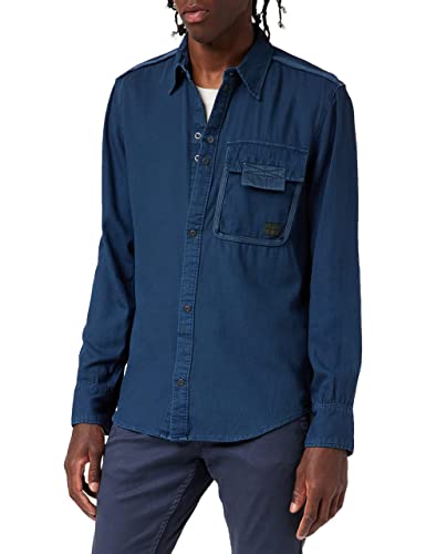 G-STAR RAW Męska koszula Bound Pocket Slim, Niebieski (Luna Blue Gd D20166-7647-c635), M