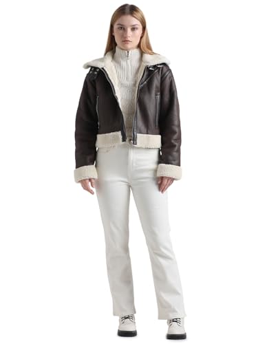 ONLY Damska kurtka ONLBETTY Faux Suede Bonded Aviator OTW z imitacji skóry, Mole/szczegóły: Humus, M, Mole/szczegóły: humus, M