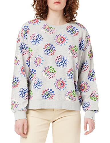 Desigual Bluza damska z długim rękawem, Gris Vigore Claro, S
