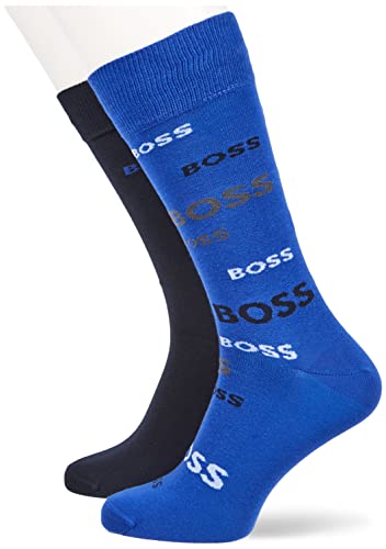 BOSS Męskie skarpetki 2P RS Logo CC Regular_Socks, Bright Blue433, 43-46, Bright Blue433, 43-46