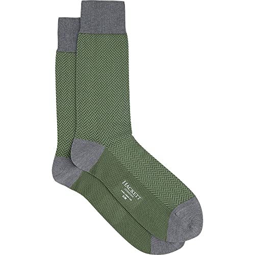 Hackett London Skarpety męskie Hringbne Cnt Shrt, Khaki/Ecru, S