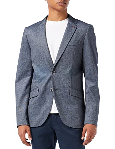 camel active Marynarka męska, Niebieski (Niebieski/Szary 46), 36 (Taglia Produttore: 34)