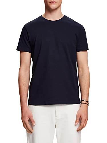 edc by ESPRIT Męski T-shirt 043CC2K314, 400/NAVY, S, 400/granatowy., S