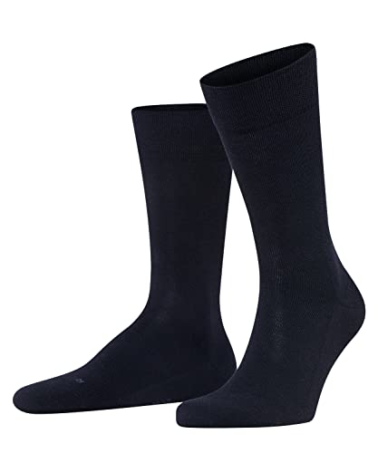 FALKE Mężczyźni Skarpety Sensitive London M SO Zrównoważona Bawełna bezuciskowe 1 Para, Niebieski (Dark Navy 6375), 43-46