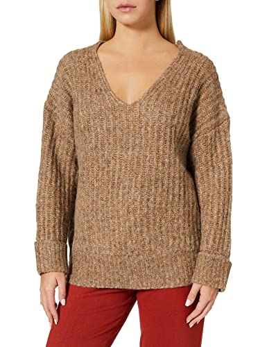 ONLY Onlscala L/S sweter damski z dekoltem w serek, Tanina/szczegóły: w. melanż, M