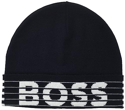 BOSS Męska czapka Ameta Beanie, Dark Blue402., jeden rozmiar