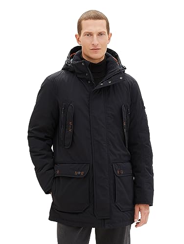 TOM TAILOR Kurtka męska 1037356, 29999, czarna, L, 2999 - Black, L