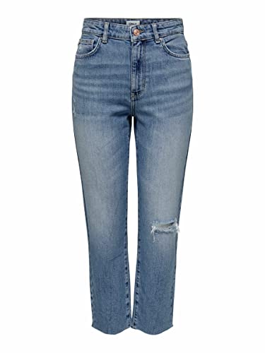 ONLY Dżinsy damskie, Light Medium Blue Denim, 28W / 32L