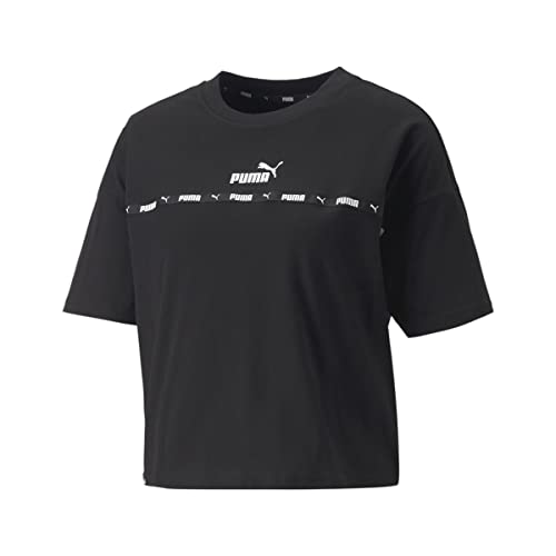 PUMA Damska koszulka Power Tape, czarna, L, Czarny, L