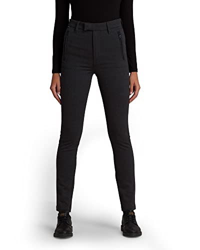 G-STAR RAW Damskie spodnie Weld High Waist Slim Chino, Wielokolorowy (Dk Black Htr C918-7293), 24W x 30L