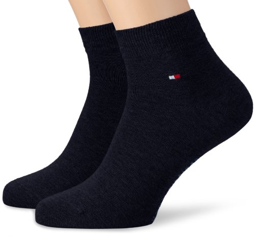 Tommy Hilfiger Męskie skarpety TH Men Quarter 2 pary, granatowy, 43-46 EU