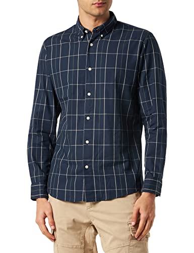 SELECTED HOMME Męska koszula Button-down, Dark Sapphire/Checks: Big, S