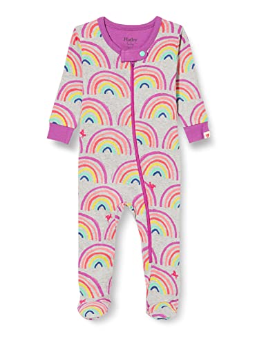 Hatley Organic Cotton Footed Sleepsuit piżamy dla dzieci i noworodka, Rainbow Dreams, 1 lat