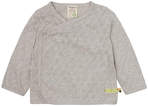 loud + proud Dziecięca kurtka zawijana, żakardowa, certyfikat GOTS, srebrna, 110/116, Silver, 110-116