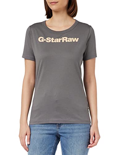 G-STAR RAW Damska koszulka GS Size Slim R T Wmn, szara (Granite D23942-336-1468), S, Szary (granit D23942-336-1468), S