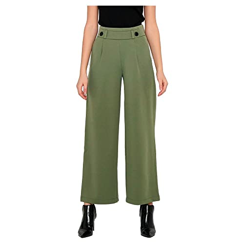 JdY Damskie spodnie JDYGEGGO New Long Pant JRS NOOS spodnie, Kalamata/szczegóły: Black Buttons, 34 (X Small)