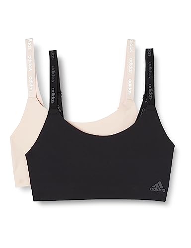adidas Damski biustonosz sportowy, czarny/brzoskwiniowy, XL