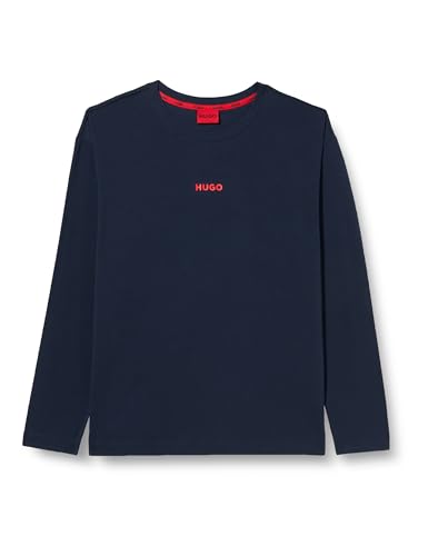 BOSS Męska koszulka z długim rękawem z linką, Dark Blue405, XL