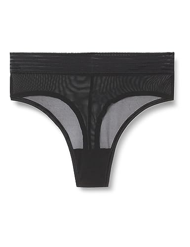 Triumph Damskie stringi z wysokim stanem, czarny, XS