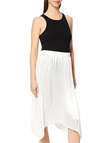 NA-KD Damska plisowana asymetryczna spódnica, Off-White, 70