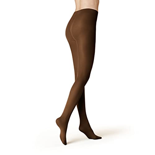 KUNERT Damskie rajstopy Velvet 40 półnieprzejrzyste, matowo-połyskujące 40 DEN, Winter Camel, 44-46