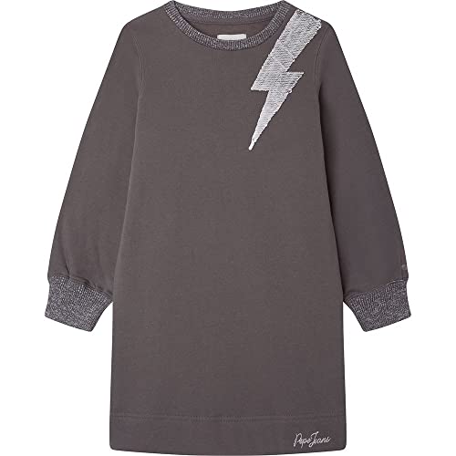 Pepe Jeans Eritha Sukienka, Dziewczyny i dziewczęta, Szary (Modern Grey), 8 lat