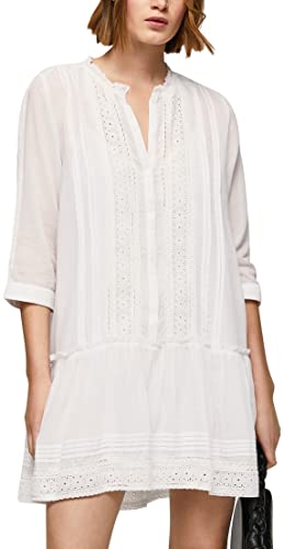 Pepe Jeans Sukienka damska PATRIS, biała, L, biały, L