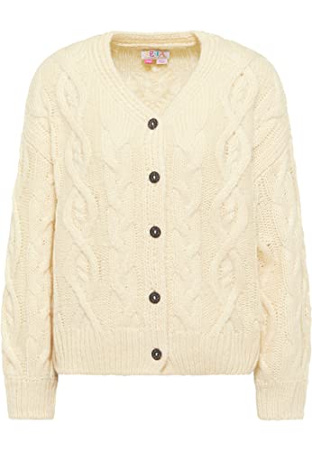 IZIA Damski kardigan, wełniany biały, M/L, biały (wollweiss), M-L
