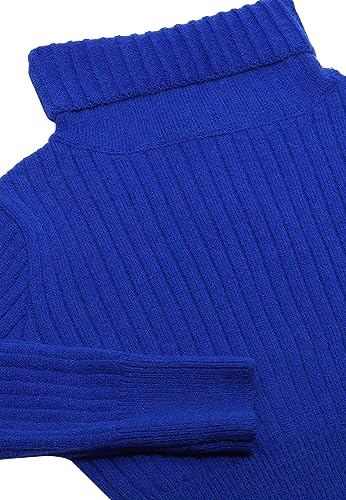 Libbi Blonda damski sweter z golfem w stylu Lazy, wąski sweter akrylowy, królewski błękit, rozmiar XS/S, królewski błękit, XS