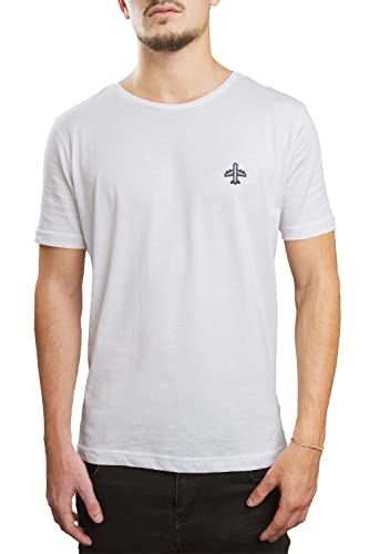 Bonateks Męski T-shirt, TRFSTW103470M T-shirt, biały, M, biały, M