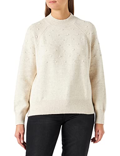 TOM TAILOR Denim Damski Sweter z dzianiny w kropki 1034565, 22515 - Soft Creme Beige, L