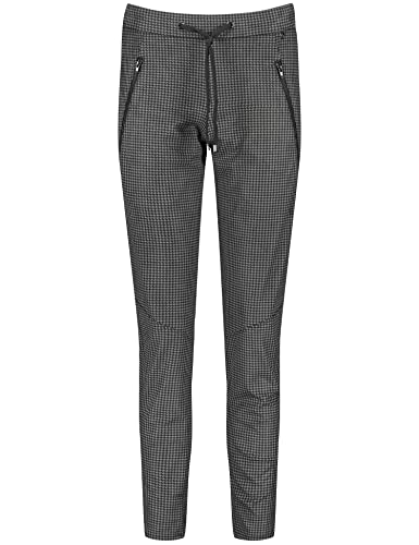 GERRY WEBER Edition Damskie spodnie do biegania, czarny/szary nadruk, 46