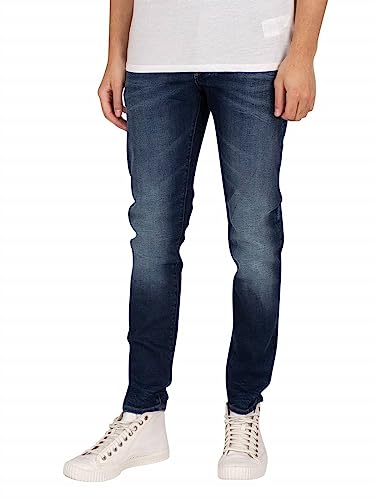 G-STAR RAW Spodnie męskie Rovic Zip 3D Straight Tapered Jeans, Worn in Dusk Blue C296-b843, 28W x 32L