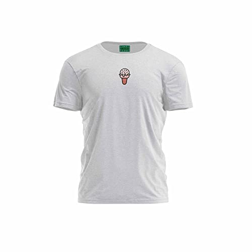 Bona Basics, Druk cyfrowy, męska koszulka podstawowa,%70 bawełna%30 poliester, szary, na co dzień, męskie topy, rozmiar: XL, szary, XL