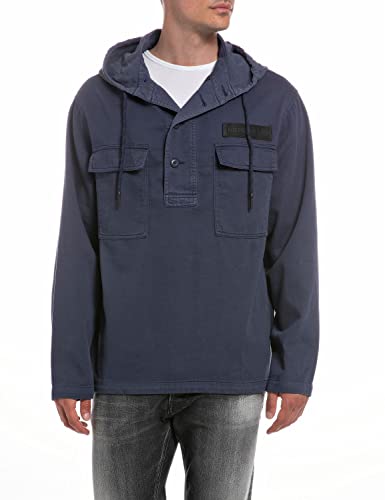 Replay Koszula męska M4105, 086 niebieska, XL, 086 BLUE, XL