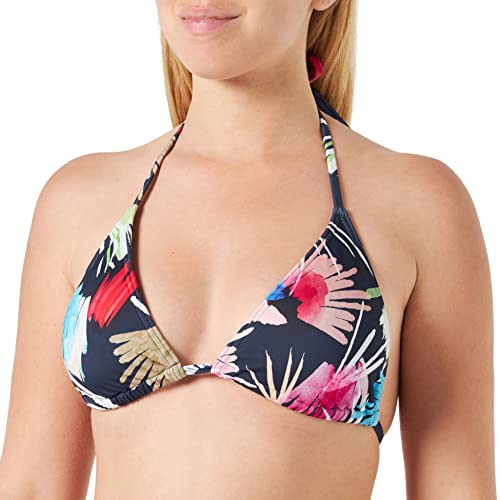 Firefly Mara Top bikini Marynarka Wojenna ciemno/kwiatowa 38