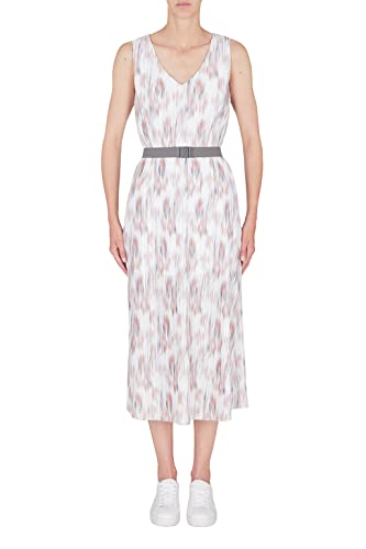 Armani Exchange Damska plisowana sukienka, Classic Fit Dress, Opt. White Secret Garden, Medium, Opt. White Secret Garden, M