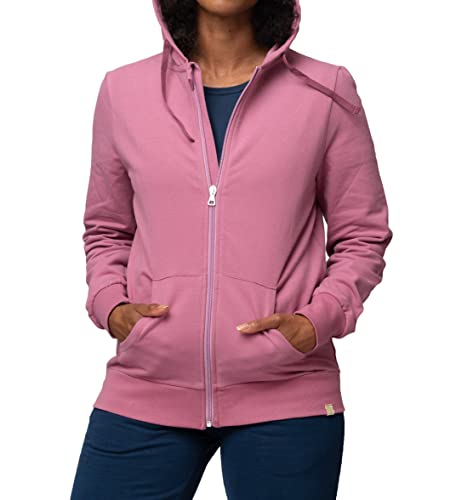 greenjama Damska bluza z kapturem o miękkiej jakości Sweat, z certyfikatem GOTS, Grape, 40